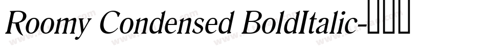 Roomy Condensed BoldItalic字体转换